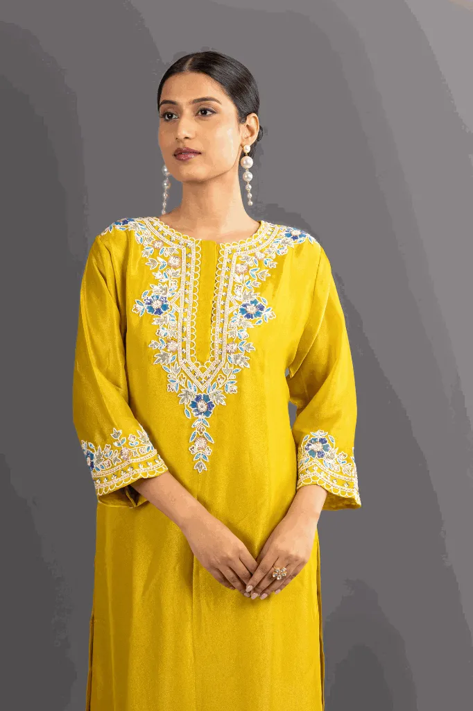 Yellow Tissue Suit Set WITHOUT DUPPTA.webp