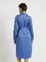 Satin Shirt Dress - Blue 4.webp