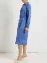 Satin Shirt Dress - Blue 3.webp