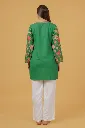 Cotton Kashmiri Aari Embroidered Jacket – Green 3.webp