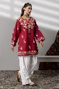 Cotton Kashmiri Aari Short Kurta - Maroon 2.webp