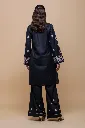 Cotton Kashmiri Aari Kurta Set With Bellbottom - Black 3.webp