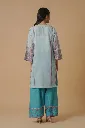 Lawn Cotton Printkari Co-ord Set – Aqua Blue 3.webp