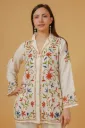 Cotton Kashmiri Aari Embroidered Kurta Set - Ivory.webp