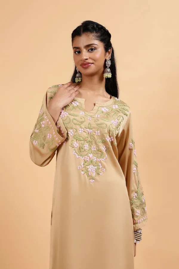 Chikankari Kurta Set in Satin Silk 2.webp