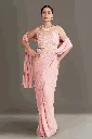 Blush Pink Pre-Draped Saree Set.webp