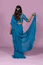 Teal ruffle saree BACK.webp