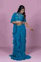Teal ruffle saree 2.webp