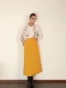 Cotton A-Line Skirt - Yellow 2.webp