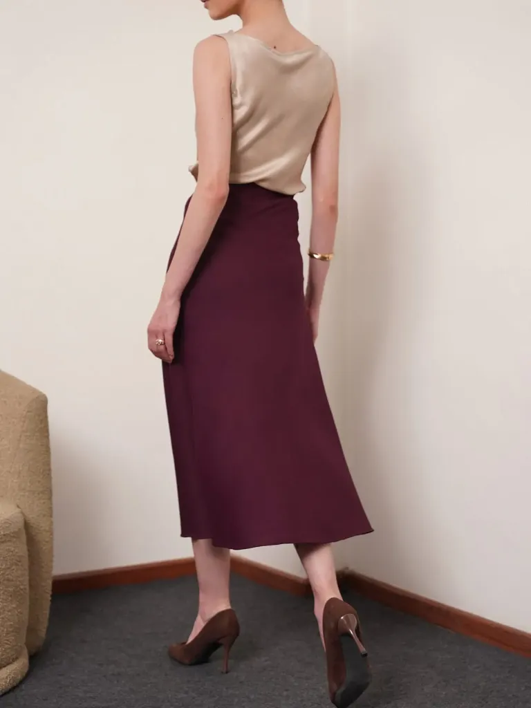 A-line Skirt - Wine 3.webp