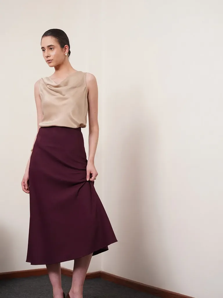 A-line Skirt - Wine 2.webp