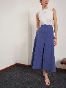 Pure Cotton A-Line Skirt - Blue.webp