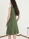 Pure Cotton A-Line DRESS -OLIVE 3.webp