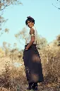 wrap-style skirt COTTON- BROWN 2.webp