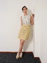 Cotton A-Line Skirt - Yellow