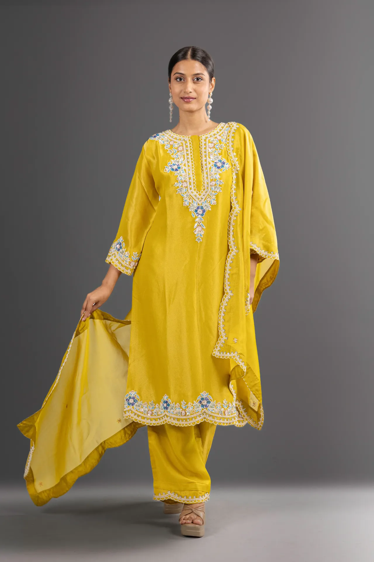 Yellow Tissue Suit Set